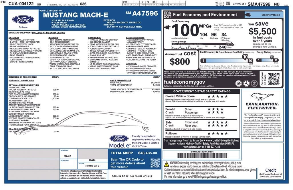 ford mustang mach-e 2025 3FMTK1S54SMA47596 image ford mustang mach-e 2025 3FMTK1S54SMA47596 image